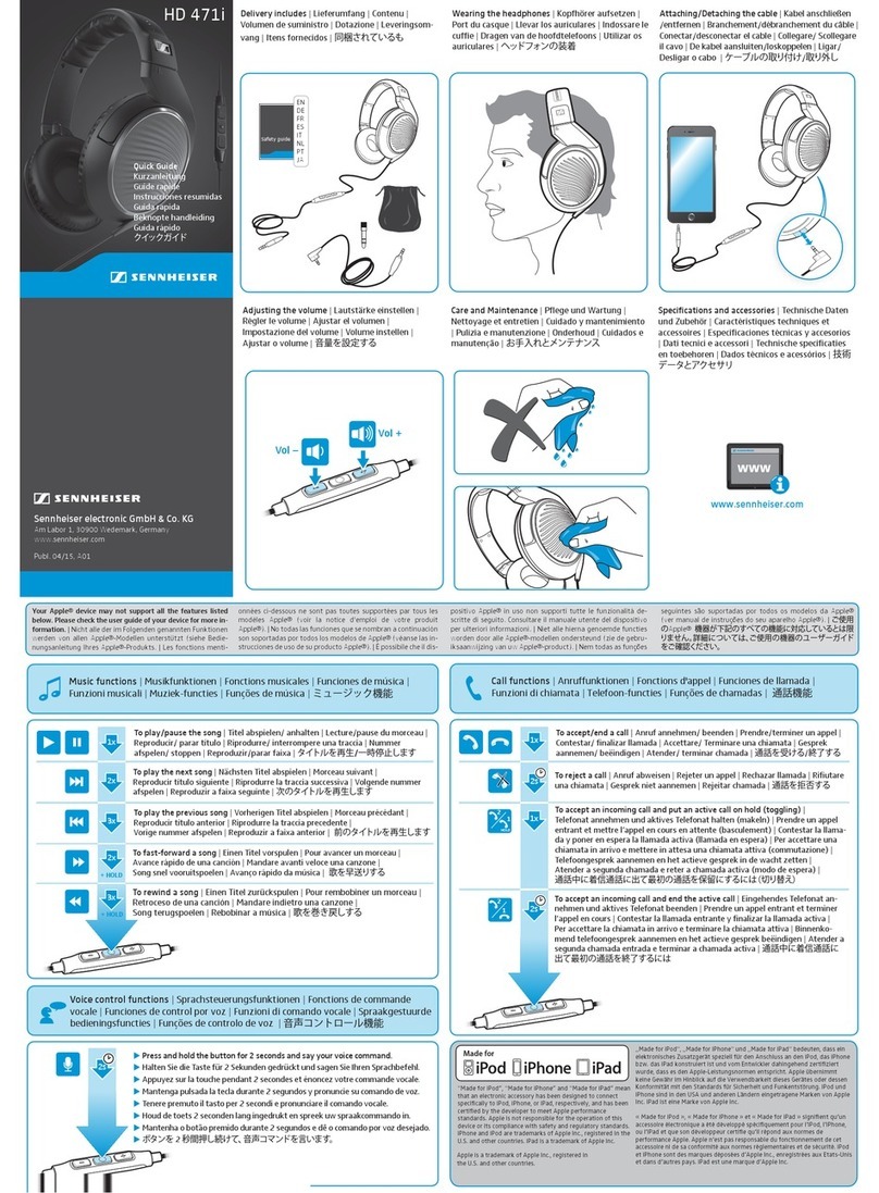 Sennheiser HD 471i quick guide