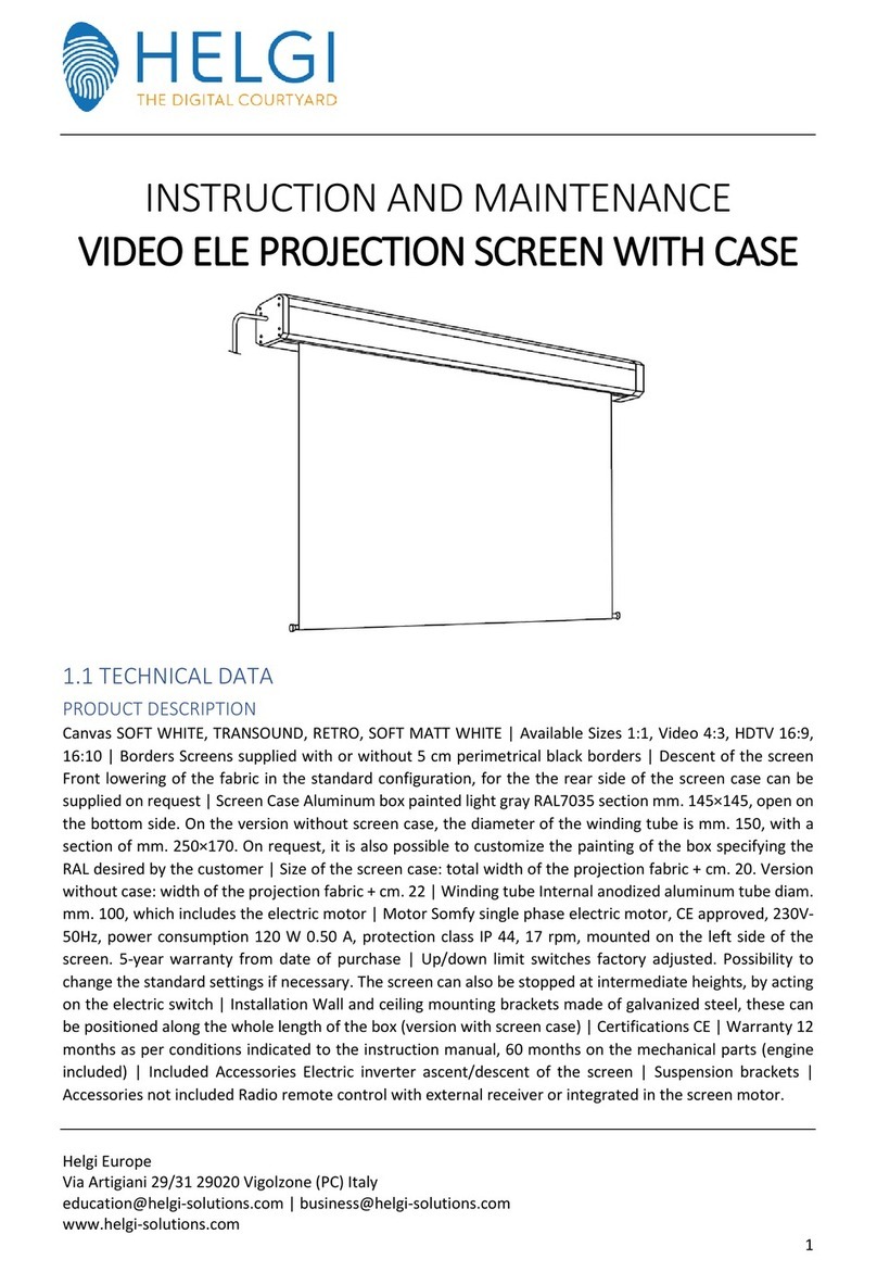 HELGI VIDEO ELE Instruction and maintenance