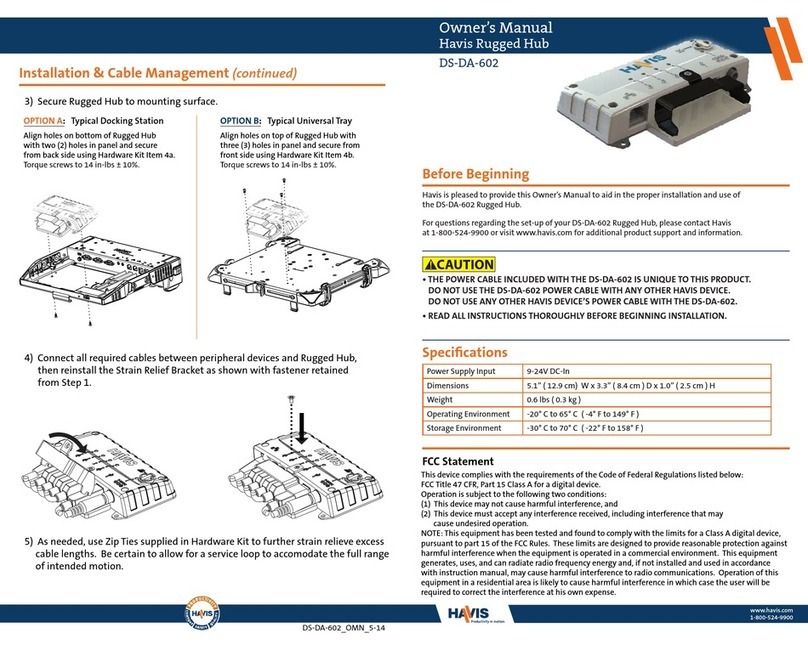 Havis DS-DA-602 owner's manual