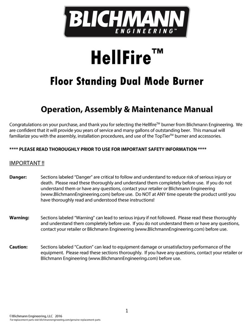 Blichmann HellFire Operation, Assembly & maintenance manual Blichmann HellFire Operation, Assembly & maintenance manual