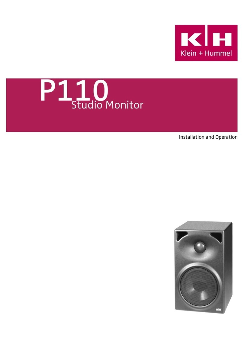 Klein + Hummel P 110/N Installation and operation