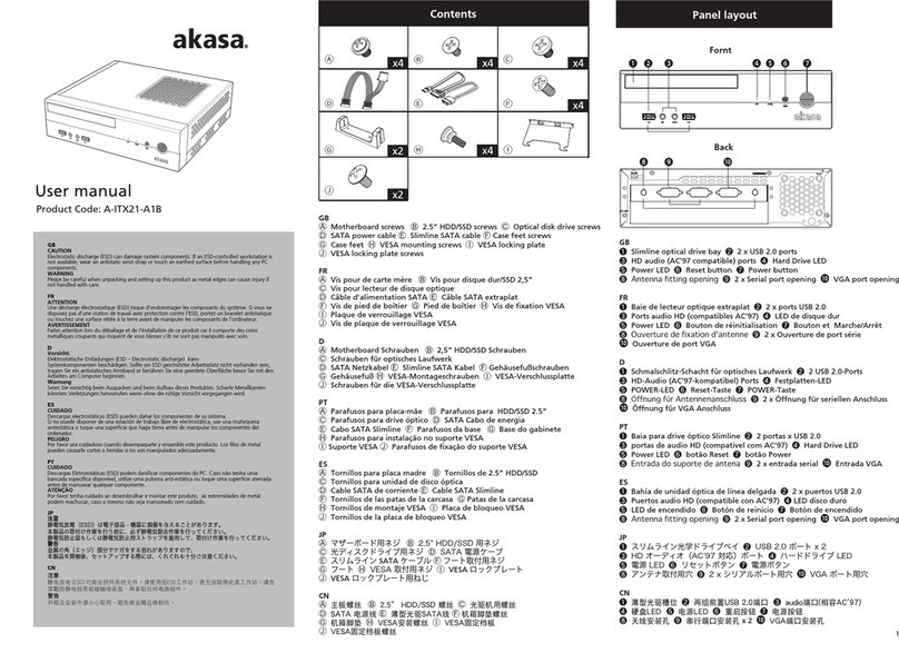 Akasa A-ITX21-A1B User manual
