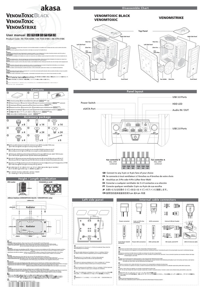 Akasa VENOMTOXIC BLACK user manual