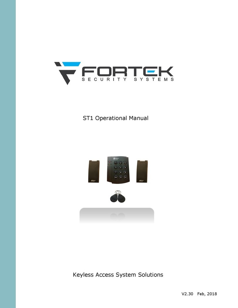 Fortek Security Systems ST1 Operational manual