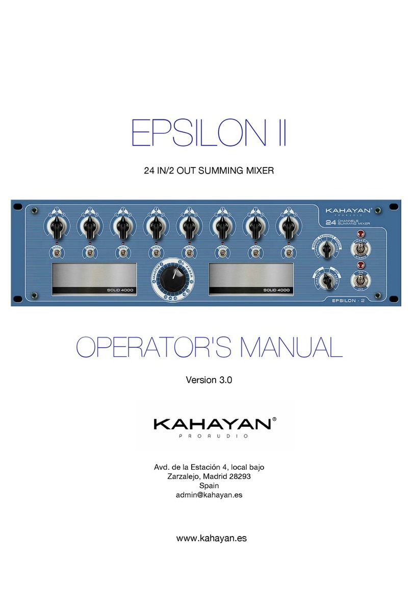 KAHAYAN Proaudio EPSILON II User manual