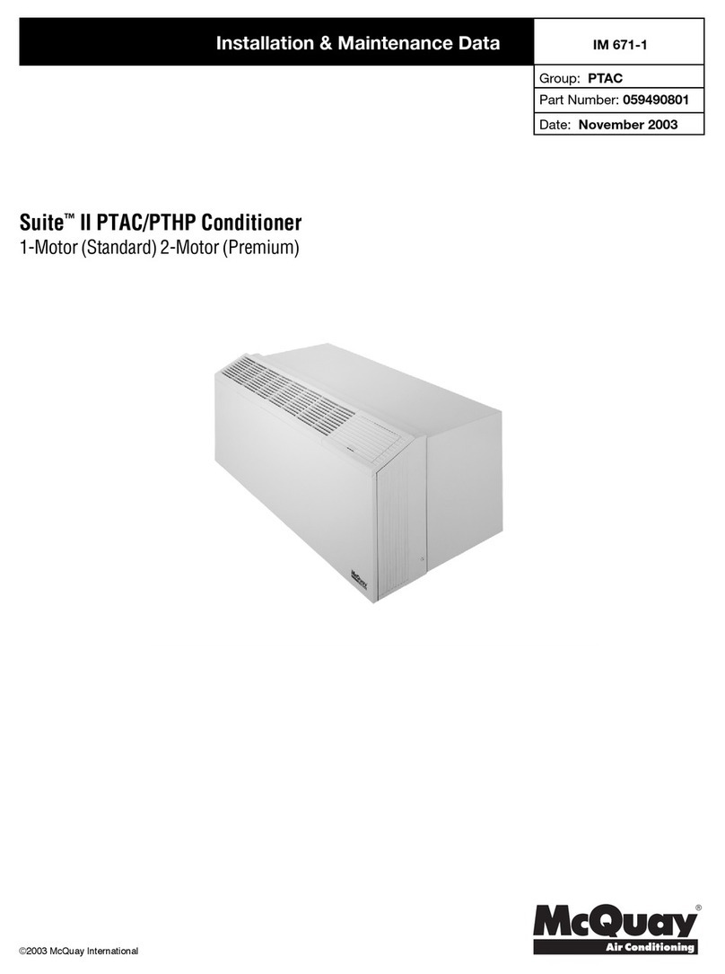 McQuay Suite II Installation & maintenance data