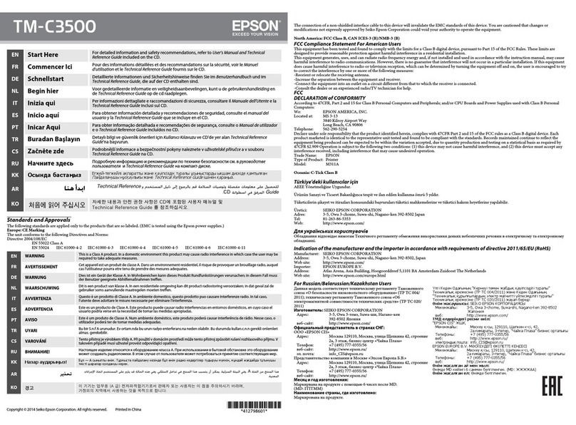 Epson TM-C3500 Series Instruction Manual