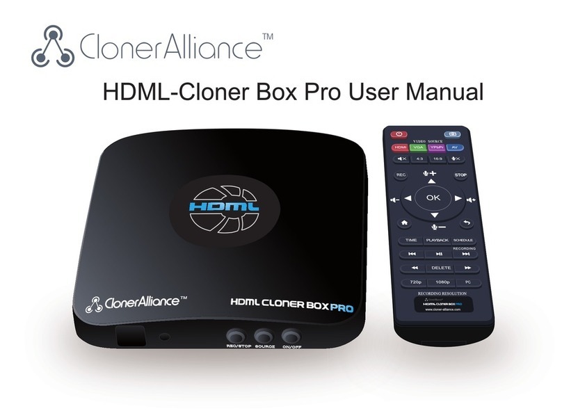 Cloner Alliance HDML-Cloner Box Pro User manual Cloner Alliance HDML-Cloner Box Pro User manual