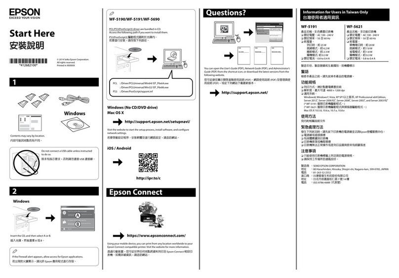 Epson WF-5191 Instruction Manual