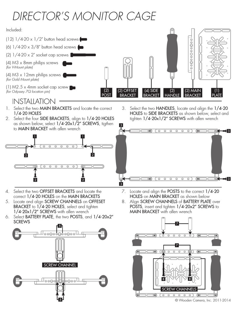 Wooden Camera Director's Monitor Cage installation instructions
