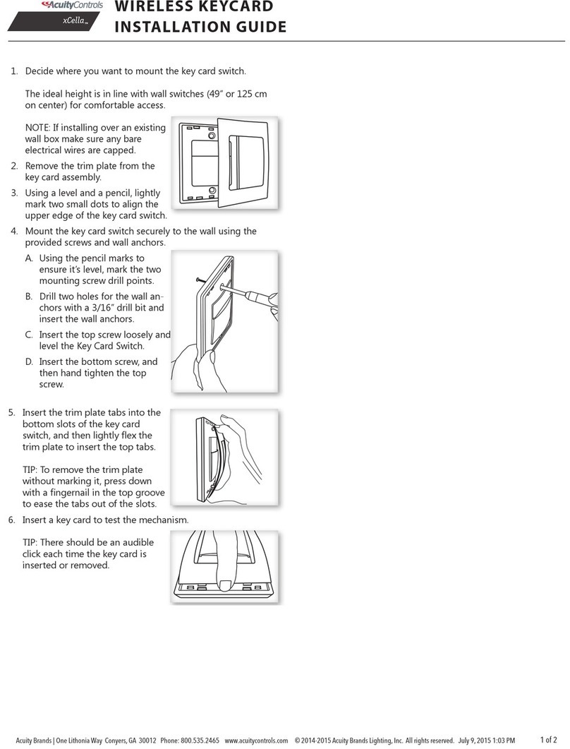 Acuity Controls xCella User manual