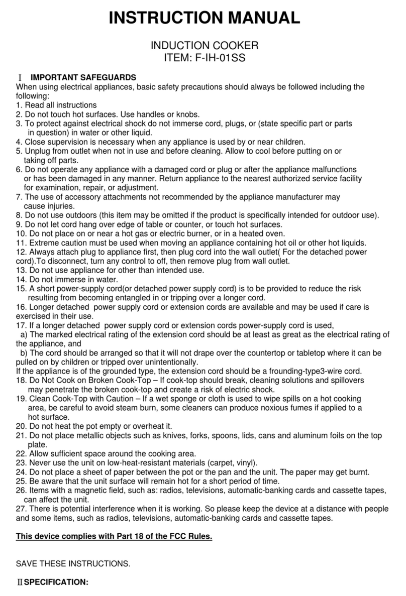 Fruto F-IH-01SS instruction manual