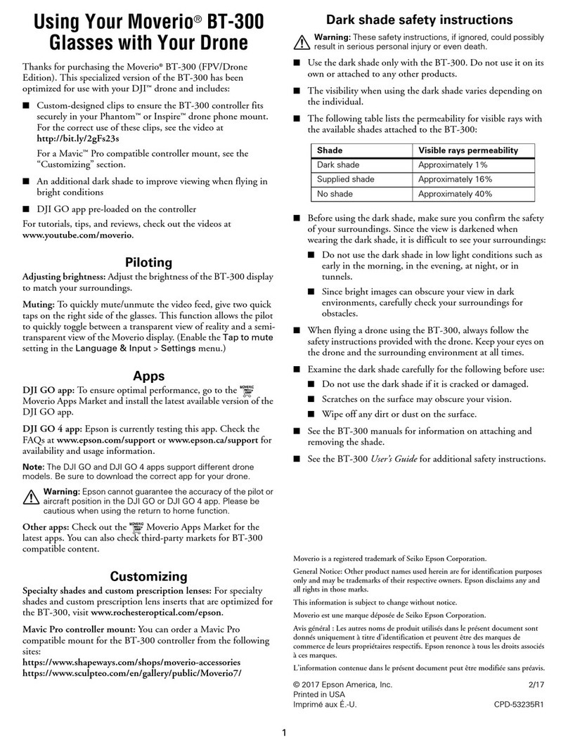 Epson Moverio BT-300 User manual Epson Moverio BT-300 User manual