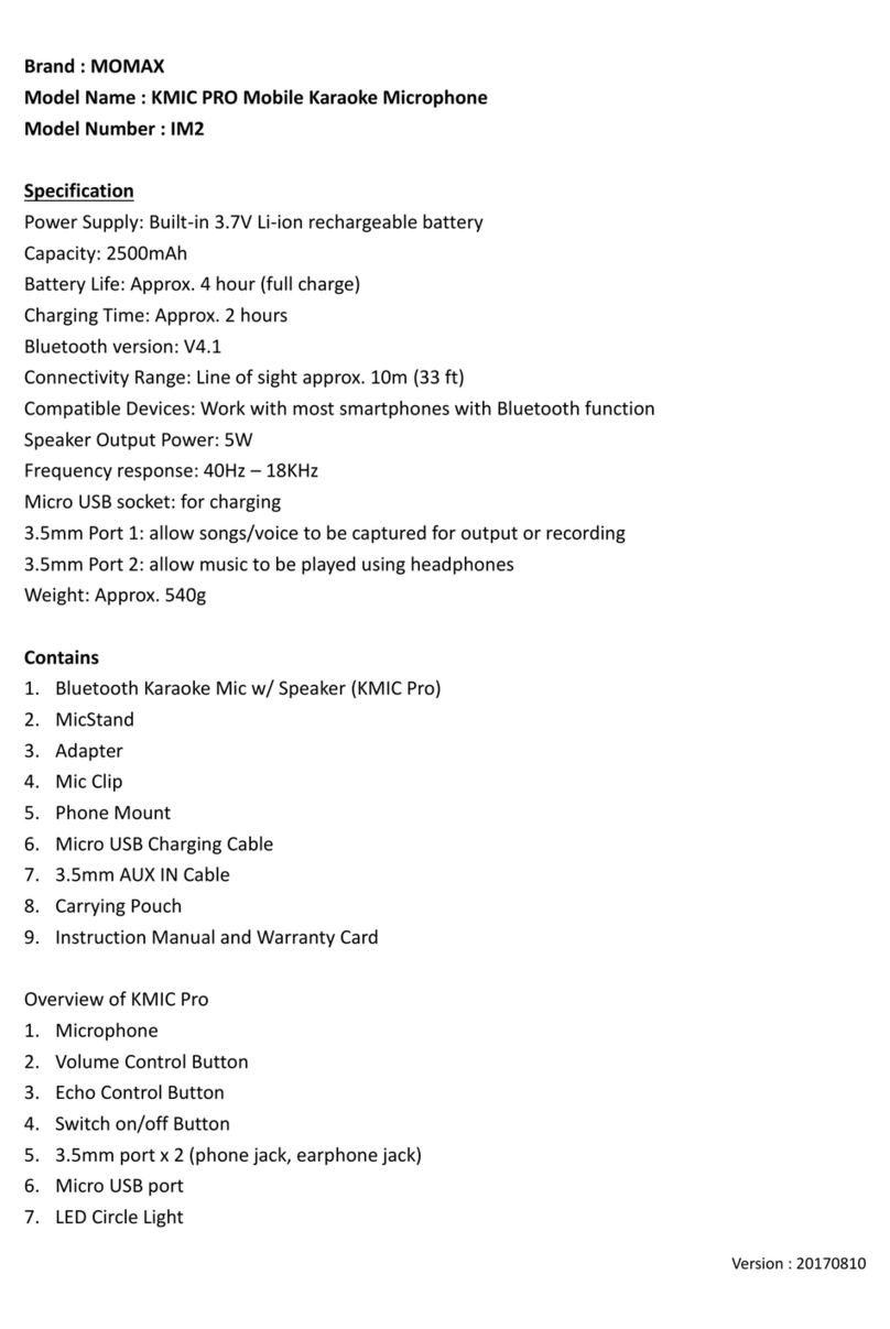 Momax KMIC PRO instruction manual