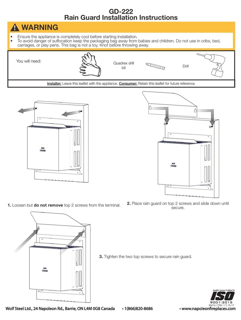 Napoleon GD-222 installation instructions