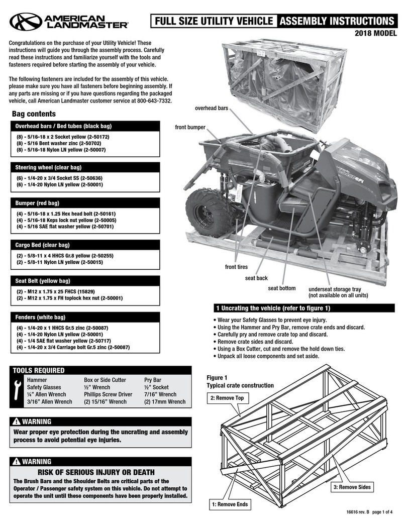 American Landmaster LS455EFI 2018 Assembly instructions