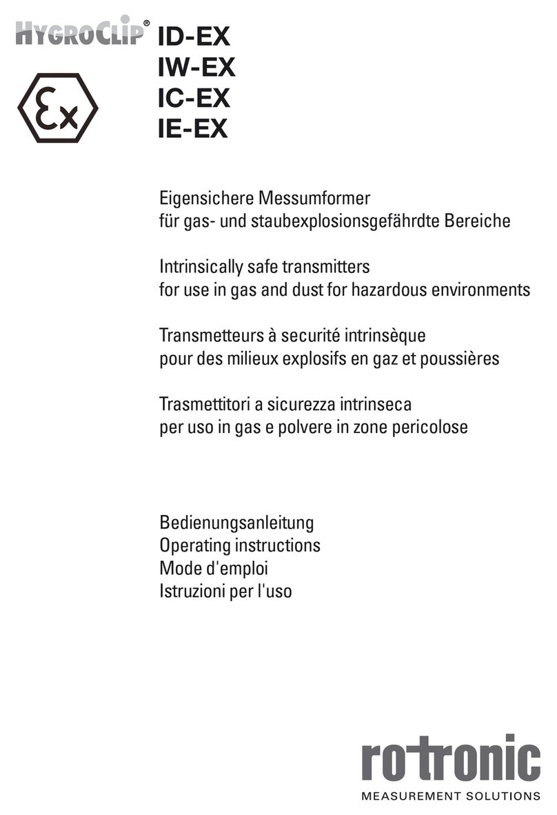 Rotronic HygroClip IC-1-EX operating instructions