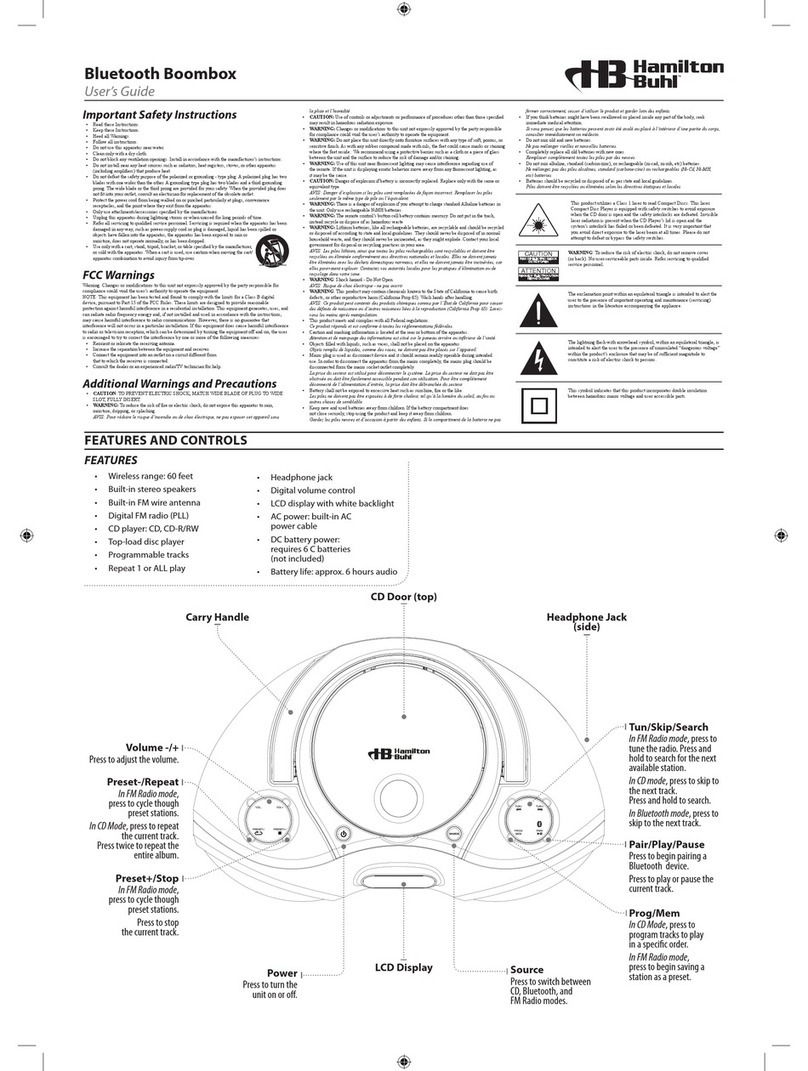 Hamilton/Buhl HB-100BT user guide