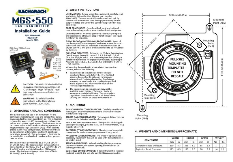 Bacharach MGS 550 user manual