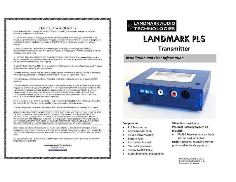 Landmark Audio Technologies PLS User manual