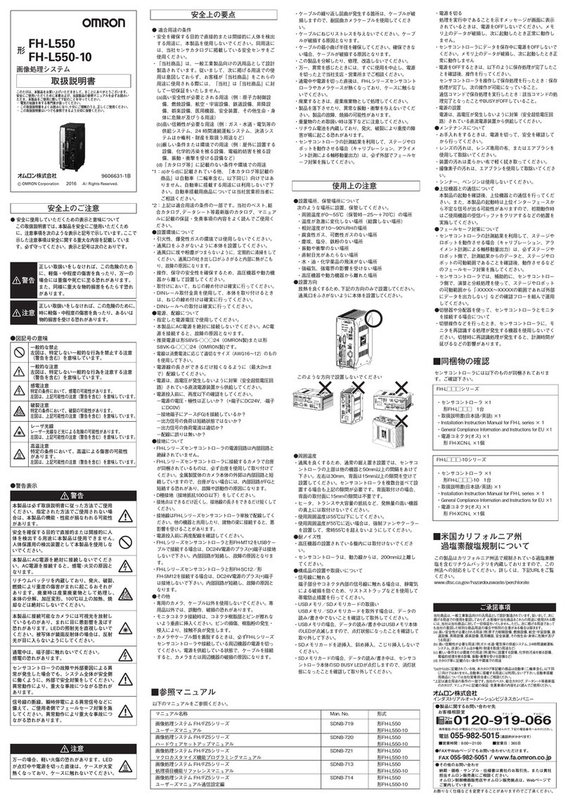 Omron FH-L550 User manual