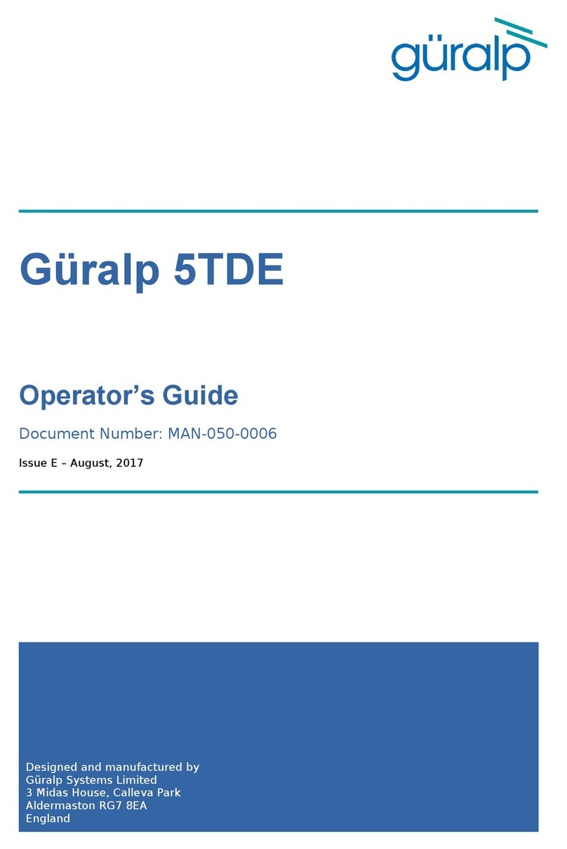 Guralp Systems 5TDE Operator's guide