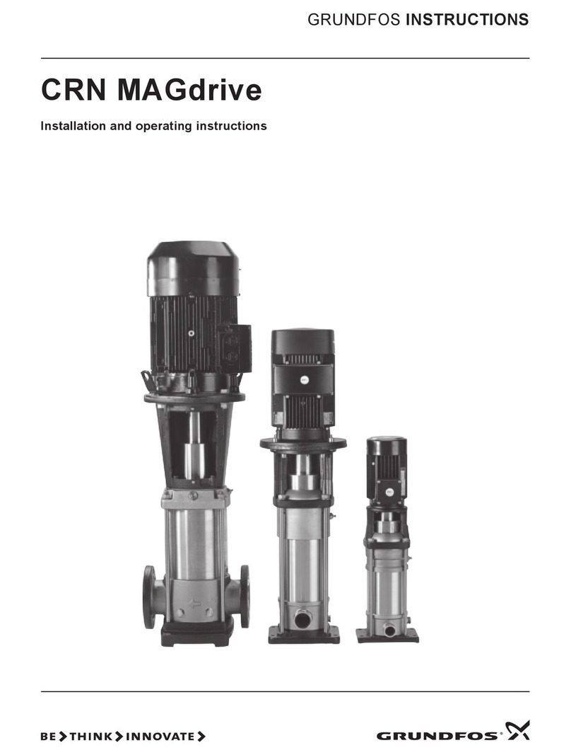 Grundfos CRN MAGdrive Installation and operating instructions