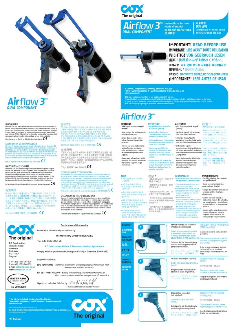 COX Airflow 3 User manual