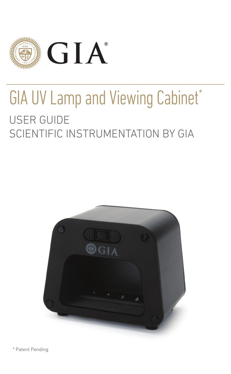 GIA UV Lamp and Viewing Cabinet user guide
