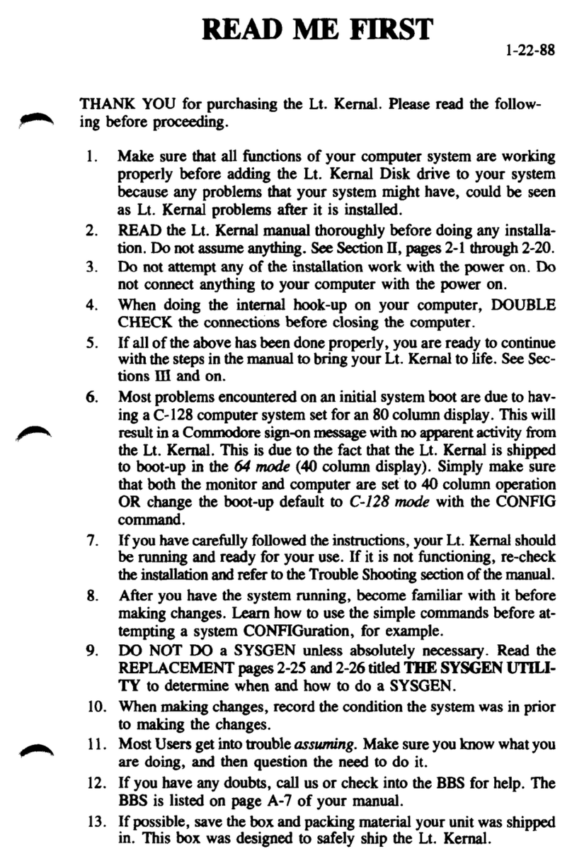 XETEC Lt. Kernal operating manual