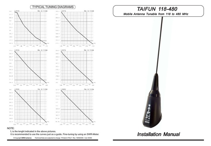 Sirio Antenne TAIFUN 118-480 installation manual Sirio Antenne TAIFUN 118-480 installation manual