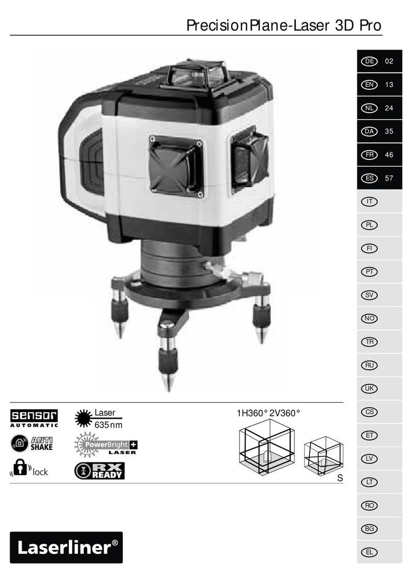 LaserLiner PrecisionPlane-Laser 3D Pro User manual LaserLiner PrecisionPlane-Laser 3D Pro User manual