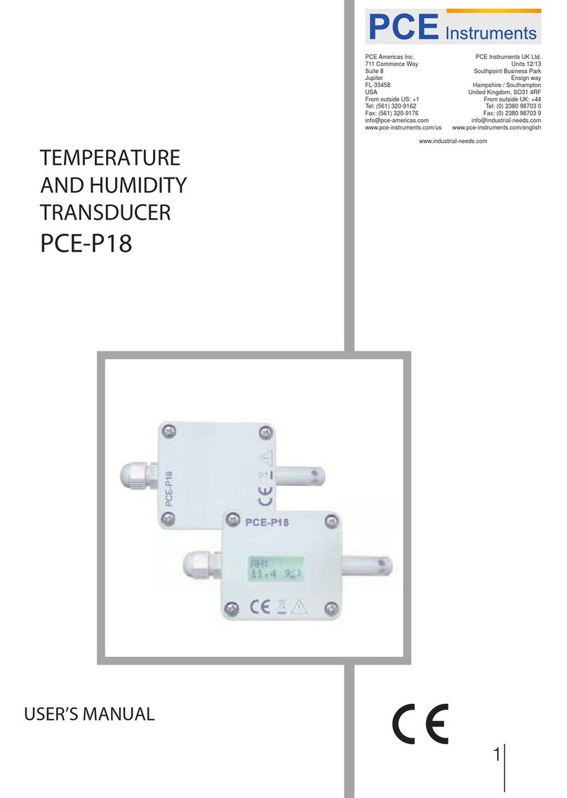 PCE Instruments PCE-P18 user manual