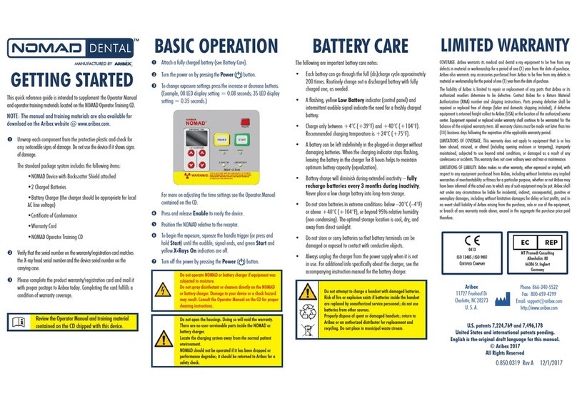 ARIBEX Nomad Dental Operator's manual