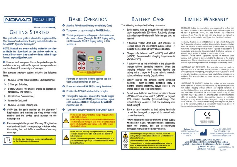 ARIBEX Nomad Examiner Operator's manual