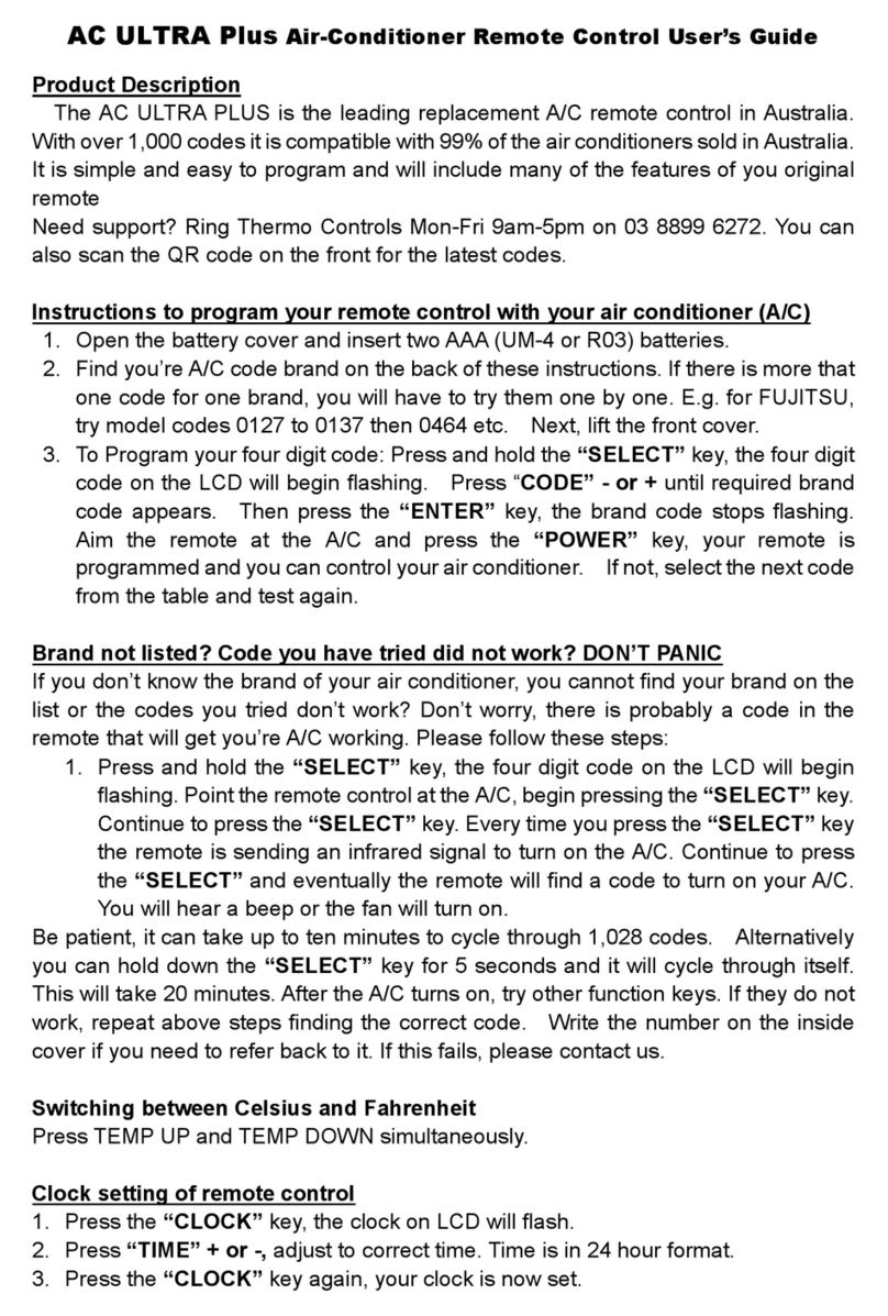 Thermo Controls Ultra Plus user guide