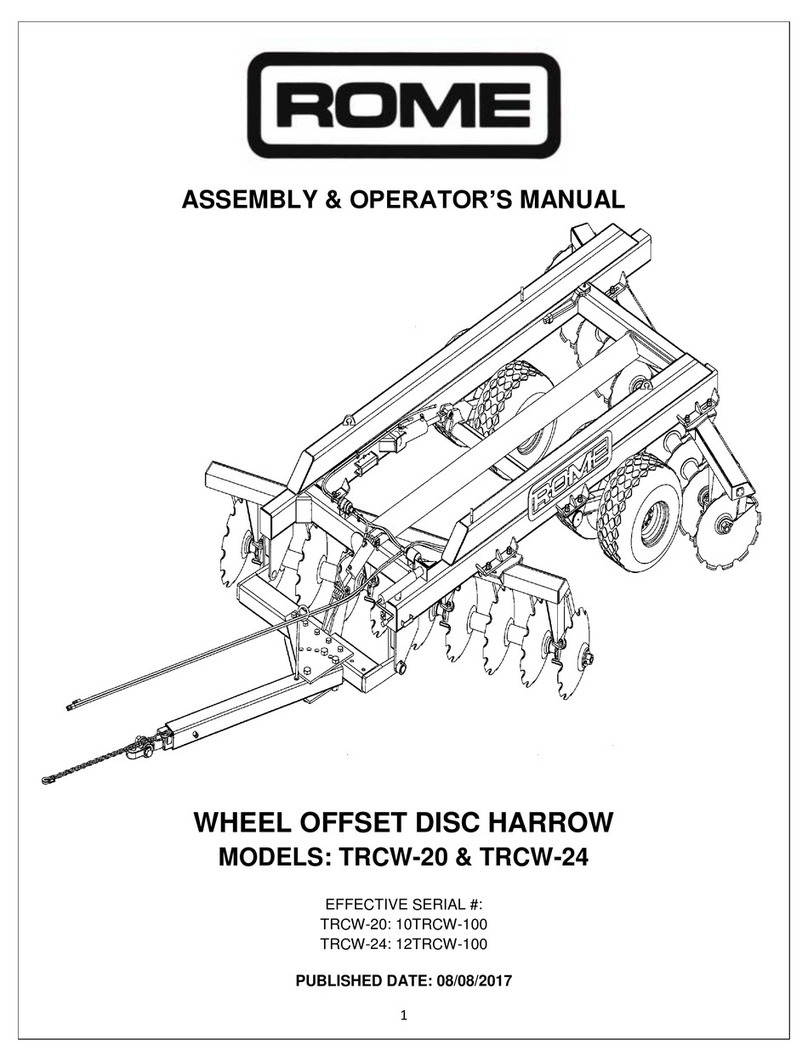 ROME TRCW-20 Operator's manual
