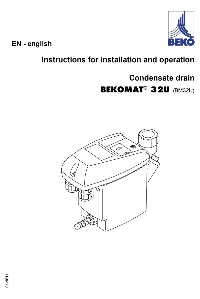 Beko BEKOMAT 32U Instructions for installation and operation