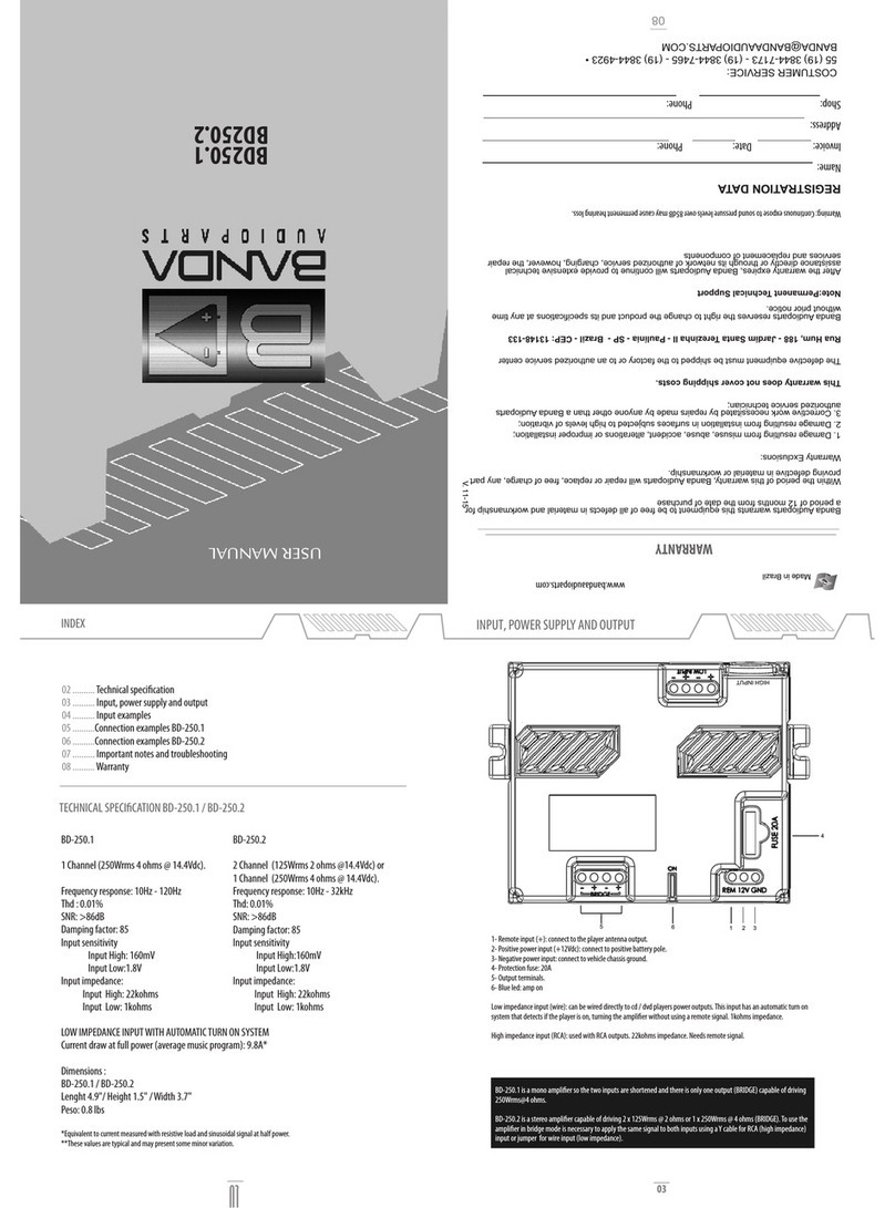 Banda BD250.1 User manual