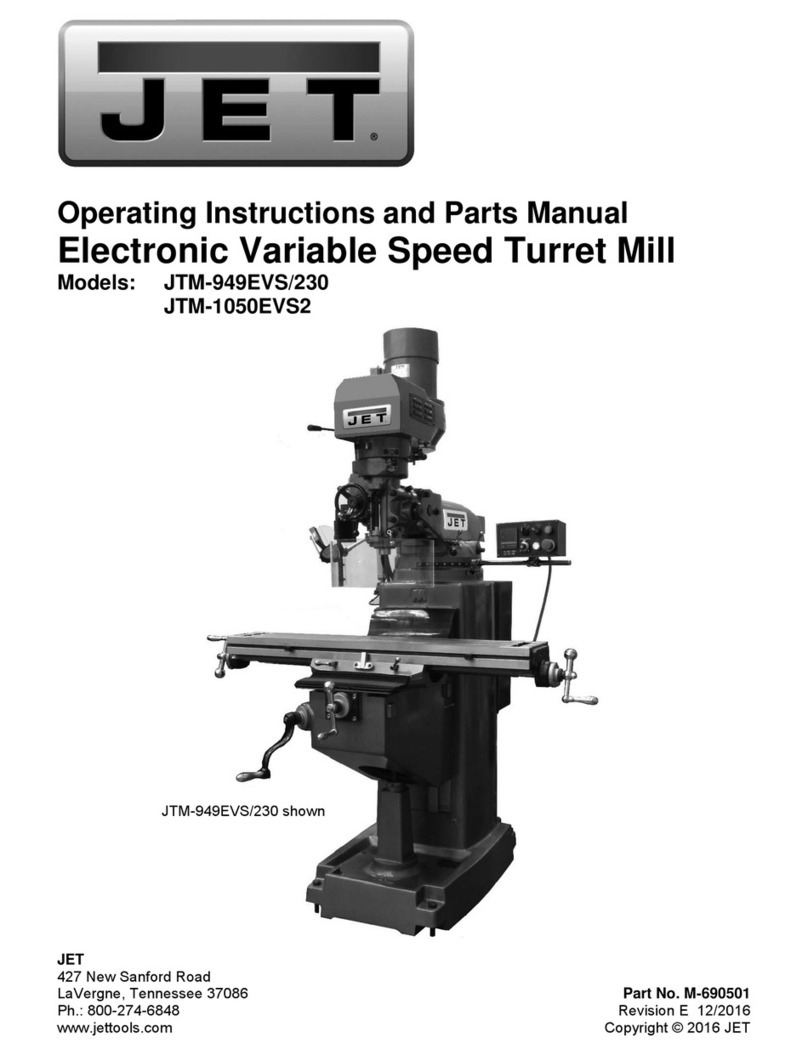 Jet JTM-949EVS/230 Operating instructions and parts manual