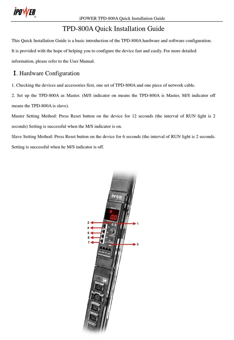 iPower TPD-800A User manual