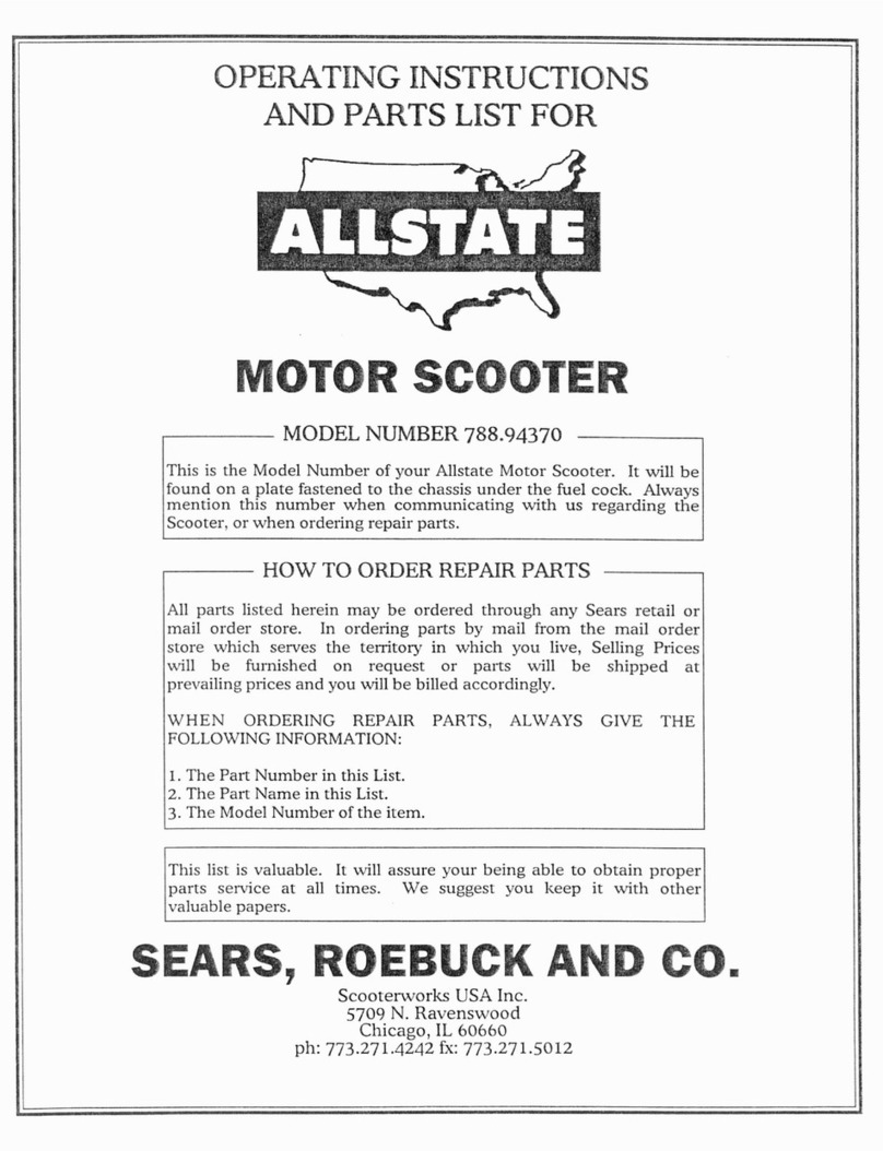 Allstate 788.94370 Operating instructions and parts list