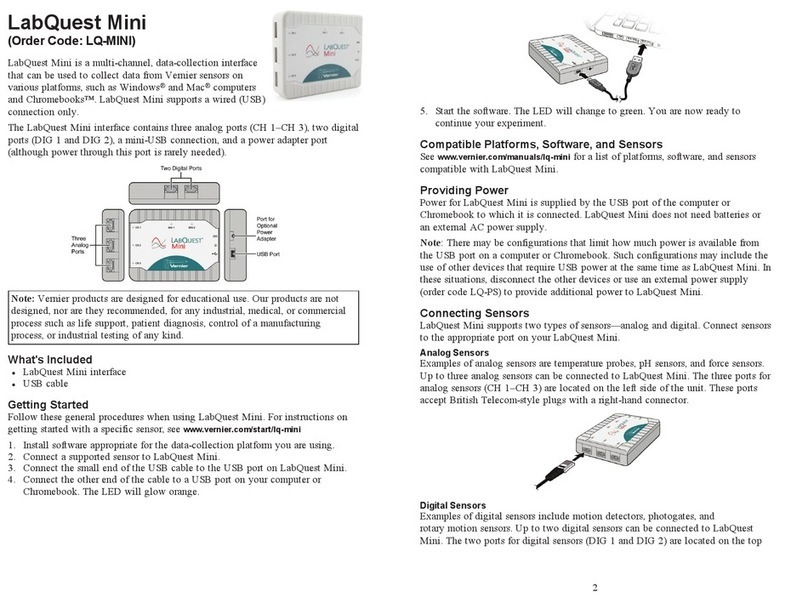 Vernier LabQuest Mini User manual