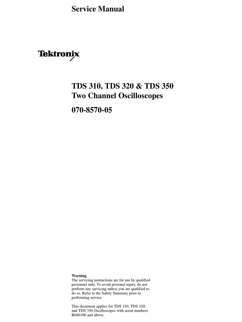 Tektronix TDS 310 User manual