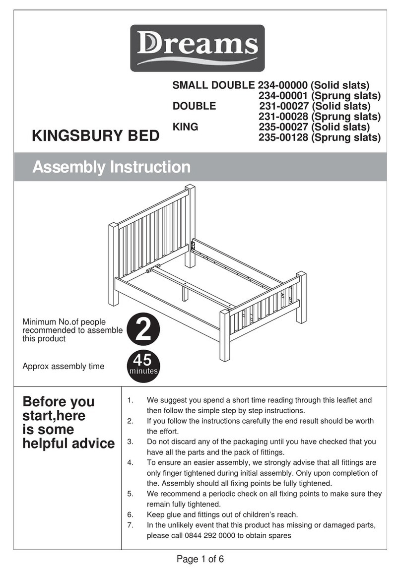 DREAMS KINGSBURY BED User manual DREAMS KINGSBURY BED User manual