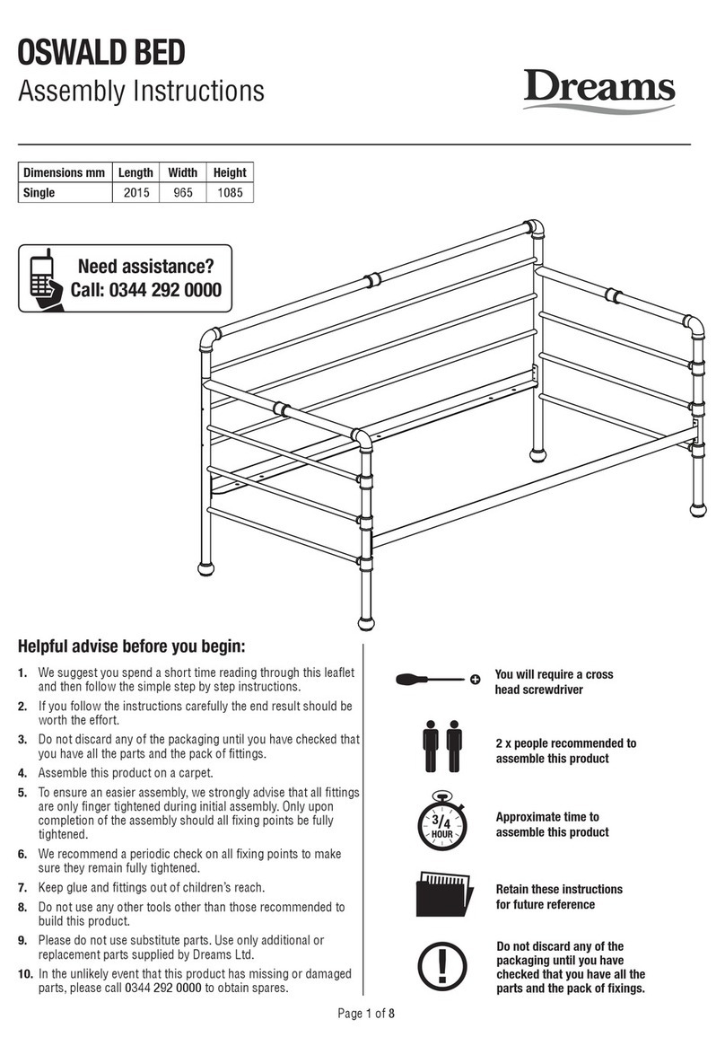 DREAMS OSWALD BED Assembly instructions