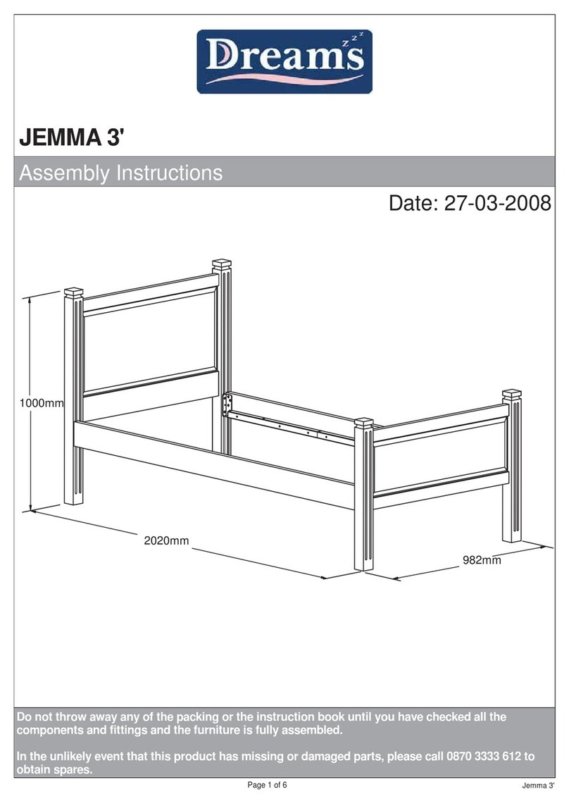 DREAMS JEMMA 3 Assembly instructions DREAMS JEMMA 3 Assembly instructions