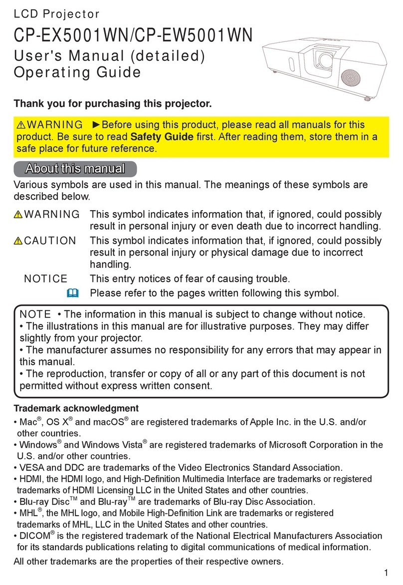 Hitachi CP-EW5001WN Technical Document