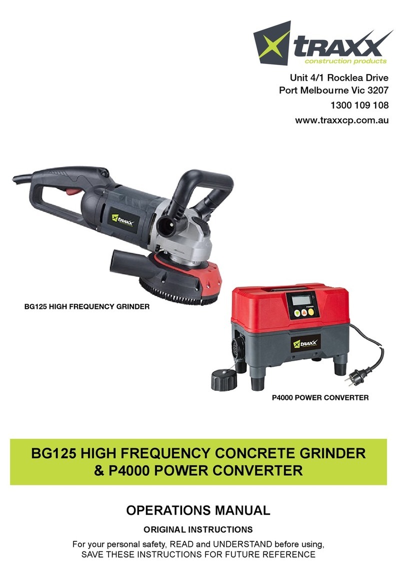 TRAXX BG125 Operation manual