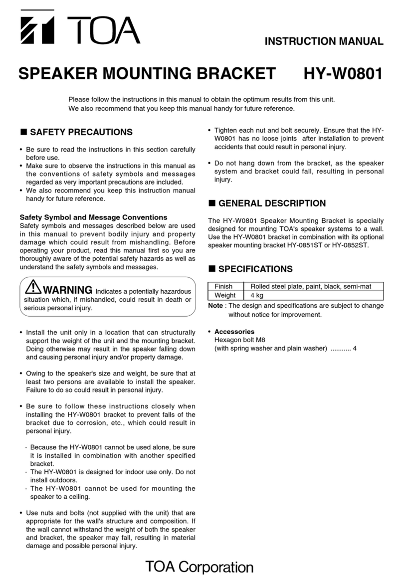 Toa HY-W0801 User manual